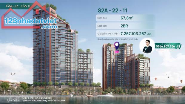 Căn 2PN đẹp tầng cao còn sót lại trong giỏ hàng CĐT - Sở hữu 3 tầm view đẹp nhất Đà Nẵng