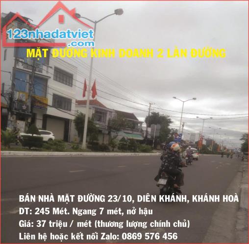 BÁN NHÀ MẶT ĐƯỜNG 23 THÁNG 10, DIÊN KHÁNH, KHÁNH HOÀ - 4