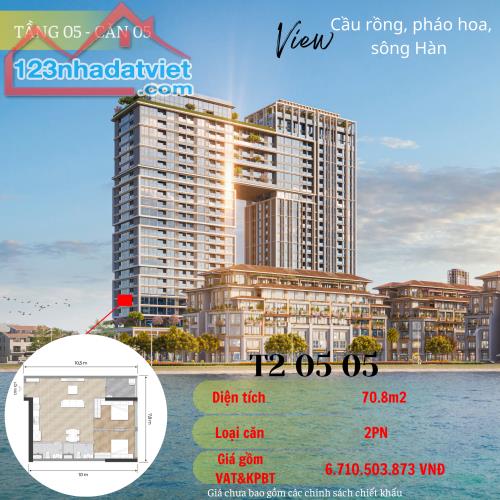 Căn hộ 2PN View Sông Hàn Sun Ponte vốn đầu tư 2tỷ sở hữu ngay hôm nay