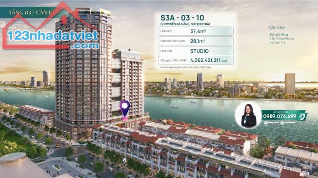 Căn hộ sân vườn 1PN View Biển, sông Hàn Sun Symphony giá gốc CĐT