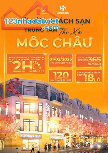 Căn lô góc Trung tâm Quảng trường Mộc Châu mặt tiền QL 6