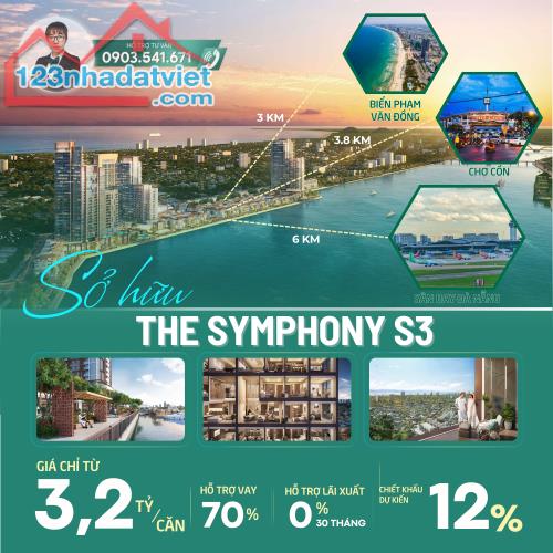 Căn 2PN Sun Symphony 1 bước chạm mặt Sông Hàn. Gía gốc từ CĐT CK cực khủng, NH hỗ trợ 75%