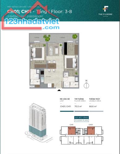 The Filmore - 2PN 66.6m22 View sông Hàn và ngay phố đi bộ Bạch Đằng Đà Nẵng - 2