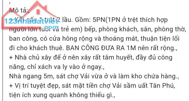 40m2 x 3 tầng chỉ 4ty3 tại khu VIP Phú Thọ Hoà