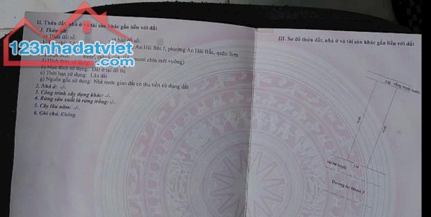 Bán lô đất mặt tiền đường An Nhơn7 , Phường An Hải Bắc , Quận Sơn Trà , Đà Nẵng - 1