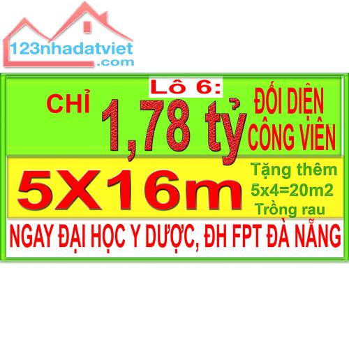 💥 CHỈ 1.78 tỷ sở hữu ngay (5x16m) 💥 SÁT ĐẠI HỌC FPT ĐÀ NẴNG