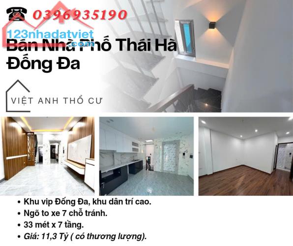 Bán nhà Phố Thái Hà, Vị Trí Đắc Địa, An Sinh Tuyệt Đỉnh, Giá: 11.3 Tỷ, Lh: 0396935190.