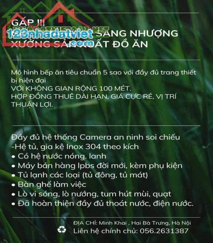 GÓC THANH LÝ SANG NHƯỢNG XƯỞNG SẢN XUẤT ĐỒ ĂN