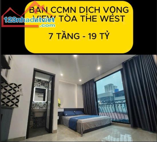 🔥 BÁN CCMN DỊCH VỌNG, CẦU GIẤY – DÒNG TIỀN 1.3 TỶ/NĂM – 7 TẦNG THANG MÁY – FULL PCCC 🔥