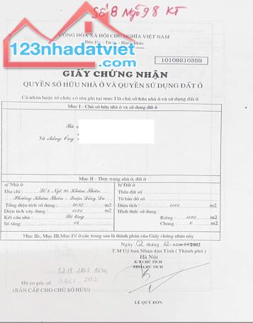 🔥Bán nhà riêng chính chủ tại 8/98 Khâm Thiên, Đống Đa, Hà Nội; 2,5 tỷ. LH 0392071988🔥 - 1