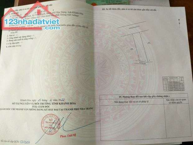 Quá rẻ giá đầu tư Vĩnh Thạnh Nha Trang gần chợ và uỷ ban đường ô tô tải thông thoáng