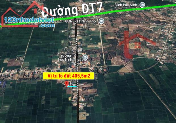 LÔ ĐẤT 405m2 NINH THỌ ĐƯỜNG NHỰA RẼ VÀO 100m, GẦN TRỤC DT7 CHỈ 1 TỶ - 1