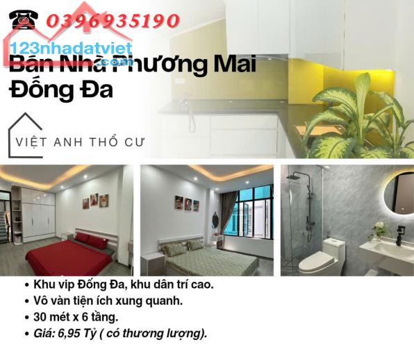 Bán nhà Phố Phương Mai_Nhà Đẹp Ở Ngay_Lô Góc Thoáng _30mx6T_Giá: 6.95 Tỷ_Lh: 0396935190.