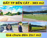 Đất thành phố Bến Cát, 383.1m2, Sổ Sẵn Công Chứng liền