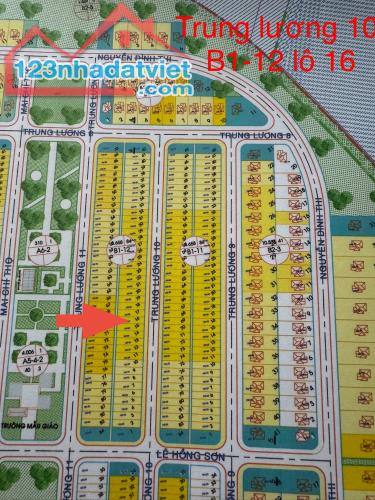 Đất Cầu Hòa Xuân,B1.12 lô 16,đường Trung Lương 10 .giá 4,7 tỷ