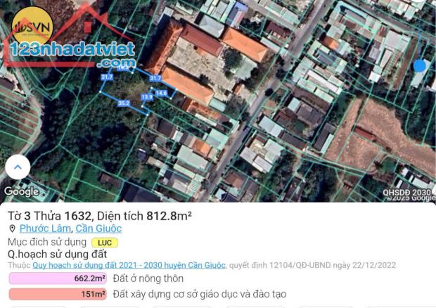 CẦN BÁN GẤP LÔ ĐẤT VƯỜN TẠI CẦN GIUỘC, LONG AN – GIÁ CHỈ 2.6 TỶ - 3