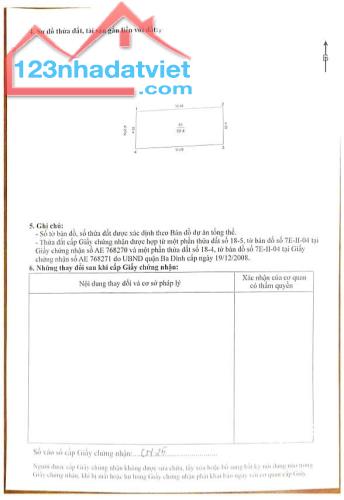 Nhà Cấp 4 (C4) Bưởi (Đội Cấn), Ba Đình. 51m2, MT 4.6m; Giá 12.7 tỷ   KHÔNG CÓ MẢNH THỨ 2. - 3