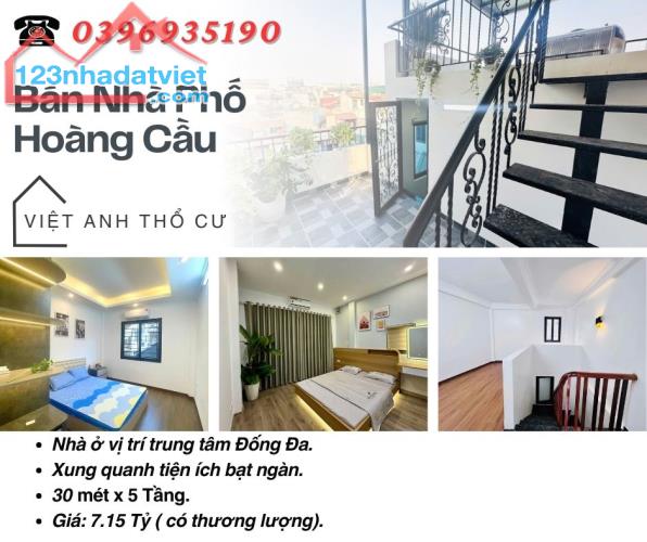 Bán nhà Phố Hoàng Cầu_Dân Xây Ở_ Gần Hồ Sinh Thái_30mx5T_ Giá: 7.15 tỷ_Lh: 0396935190.