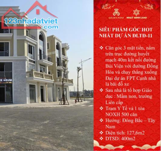 🏣🏣 Siêu phẩm Góc hot nhất dự án Golden Point Đồng Hòa - ĐLTĐ 11 m