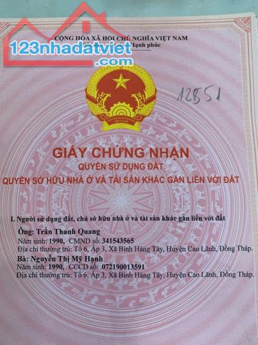 CHÍNH CHỦ CẦN BÁN ĐẤT Ở ẤP THÀNH NAM - XÃ THÀNH LONG - CHÂU THÀNH - TÂY NINH - 1