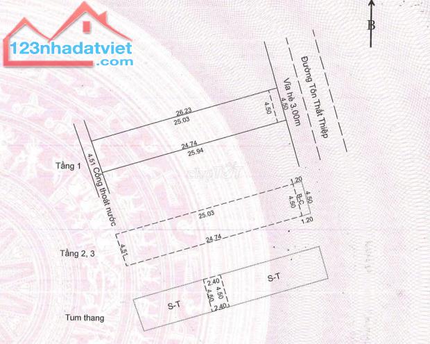 Bán nha Tôn Thất Thiệp nhiều hơn 10 PN Nhà mặt phố, mặt tiền Giá: 8,8 tỷ - 4