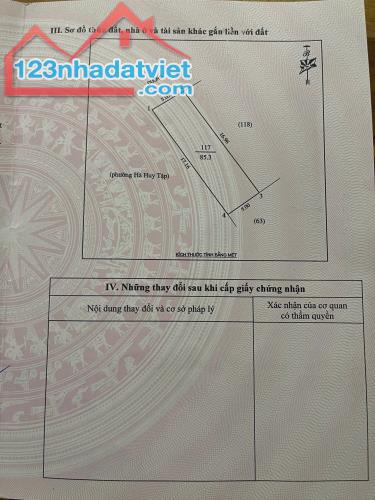 Bán lô đất hiếm ngõ đường Tuệ Tĩnh - Ngay cạnh Lotte, cách bệnh viện y học cổ truyền 100m