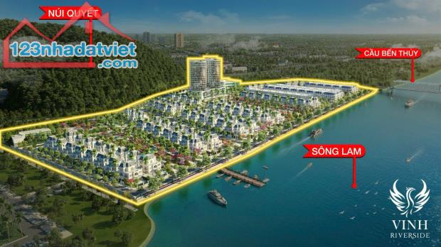 Giá 50,x triệu/m2 - BIỆT THỰ - LIỀN KỀ SHOPHOUSE VEN SÔNG LAM- VINH RIVERSIDE - TP VINH - 1