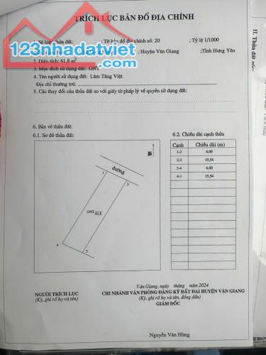 Bán đất Long Hưng, Văn Giang, Hưng Yên, 62m2, đường ô tô tránh, full thổ, 2.x tỷ.097132046 - 4