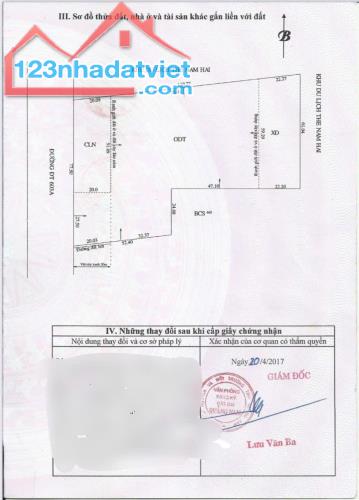 Cần bán lô đất nền 8000m2 mặt tiền đường lạc long quân.phường điện dương.thị xã điện bàn.q