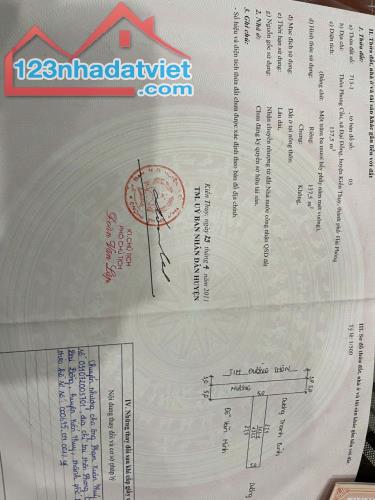 Bán lô đất 137,5m2 ngang 5m đường thôn Đức Phong Kiến Thụy Hải Phòng