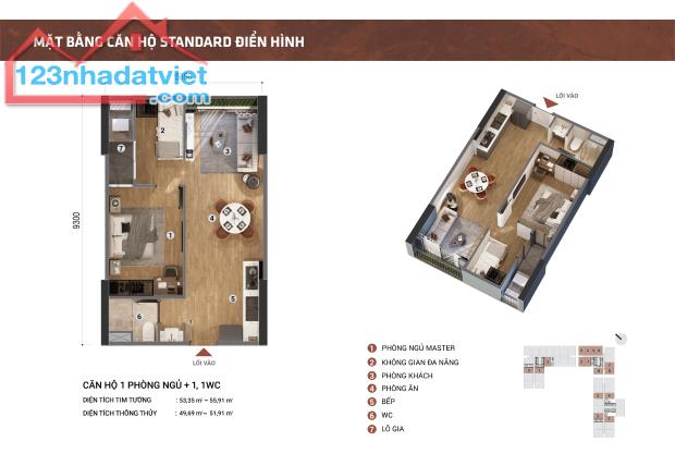 BÁN CĂN HỘ 1PN+ PICITY SKY PARK