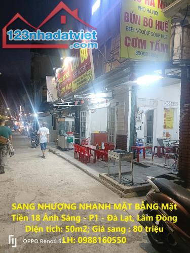SANG NHƯỢNG NHANH MẶT BẰNG Mặt Tiền 18 Ánh Sáng - P1 - Đà Lạt, Lâm Đồng