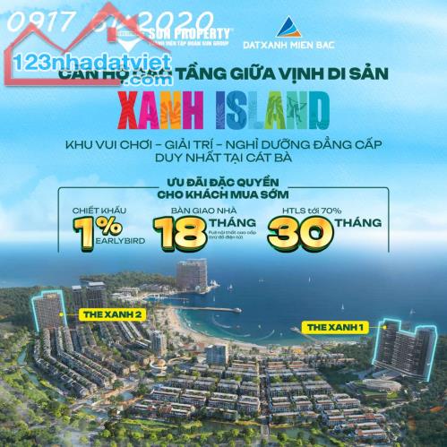 🔥 💥SUẤT ĐẦU TƯ CHỈ TỪ 600 TRIỆU, SỞ HỮU NGAY CĂN HỘ VIEW VỊNH DI SẢN CÁT BÀ - XANH - 1