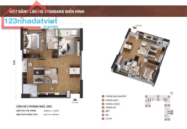 BÁN CĂN HỘ 2PN 2WC PICITY SKY PARK PHẠM VĂN ĐỒNG