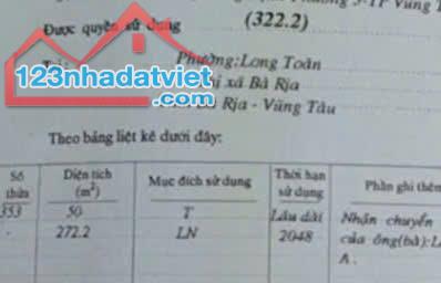 BÁN NHÀ ĐẤT TRUNG TÂM TP. BÀ RỊA – VỊ TRÍ ĐẸP, TIỀM NĂNG - 1