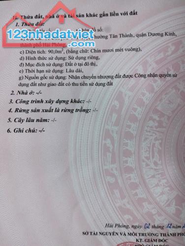 Bán đất Tân Thành - Dương Kinh - Hải Phòng