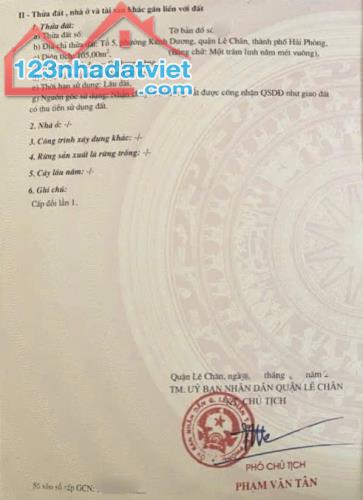 Bán đất phân lô Quán Nam, 105m2, ngang 4.5m, đường 12m, Giá 55 tr/m, không lỗi lầm - 2