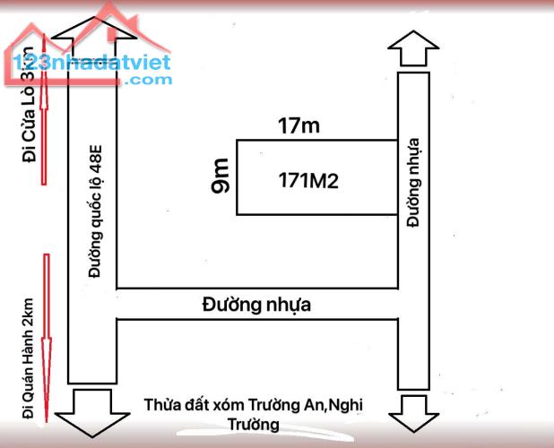 Bán lô đất Xóm trường an, Nghi Trường lối 2 QL48E. đấu giá cũ