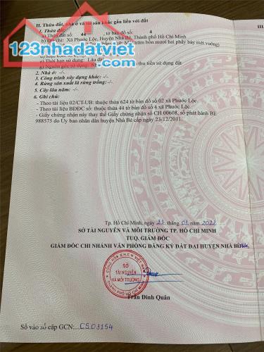 ĐẤT ĐẸP - GIÁ TỐT - CHÍNH CHỦ Cần Bán Đất mặt tiền đường Đào Sư Tích, xã Phước Lộc, Nhà - 1