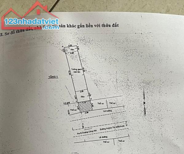 Bán nhà 107m2 5x25m mặt tiền Huỳnh Thị Mài Tân Hiệp Hóc môn giá rẻ 4.3 tỷ. - 1