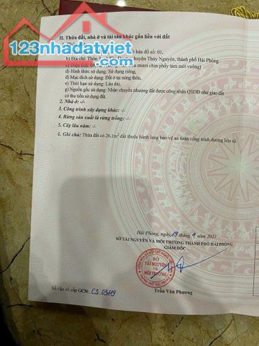 CHÀO BÁN LÔ ĐẤT MẶT ĐƯỜNG LIÊN XÃ TÂN DƯƠNG, THUỶ NGUYÊN , HẢI PHÒNG.       🔴DT: 69,8 m2 - 1
