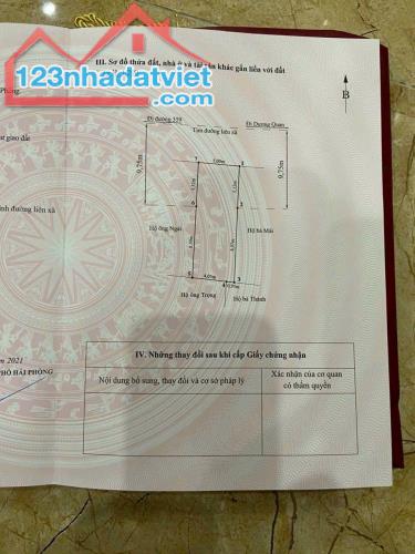 CHÀO BÁN LÔ ĐẤT MẶT ĐƯỜNG LIÊN XÃ TÂN DƯƠNG, THUỶ NGUYÊN , HẢI PHÒNG.       🔴DT: 69,8 m2 - 2
