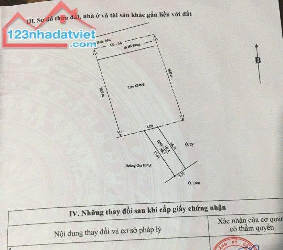 56,3m², full thổ cư, ngay sát mặt đường QL6, ở giữa 2 kcn Phú Nghĩa và Đông Phú Yên