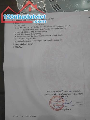 ✅ Bán lô 100m, Tuyến 2 - KDT Gò Gai, TP Thuỷ Nguyên, Hải Phòng  👉 Diện tích: 100m-Hướng Đ