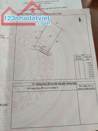 Cần bán 2000m2 có 300m2 thổ cư mặt tiền đường nhựa Trảng Bom gần sân bay Long Thành - 1