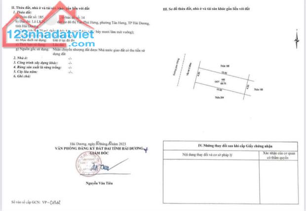 Bán 2 lô liền nhau mặt phố Lê Anh Tông, KĐT Tân Phú Hưng, TP HD, 139.5m2, mt 9m, hướng Tây - 3