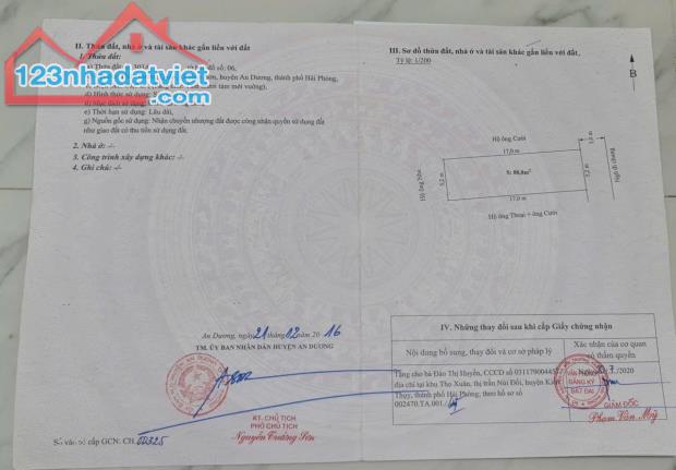 Bán đât ở Lương Quán Nam Sơn An Dương 88 m2, 1,29 tỷ - 1