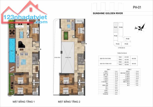 Bán gấp căn Penhouse thông tầng 289m² view Sông tại Sunshine Golden River giá tốt - 3