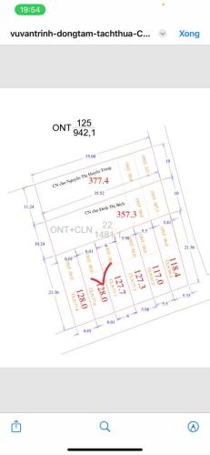 CẮT LỖ LÔ ĐẤT 128M GẦN TRƯỜNG CĐ NGHỀ LẠC THỦY-HB - 1