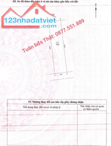 HỒ LINH ĐÀM - Hoàng Mai
Bán Mảnh Ô Tô Tránh Vào Đất
+ Dt sổ: 75,6 m2- Mt: 4,5m. Giá